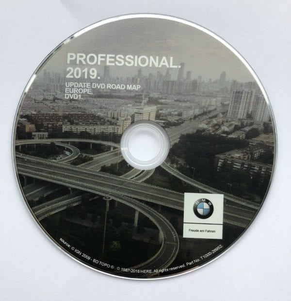 BMW Professional maps DVD 2019