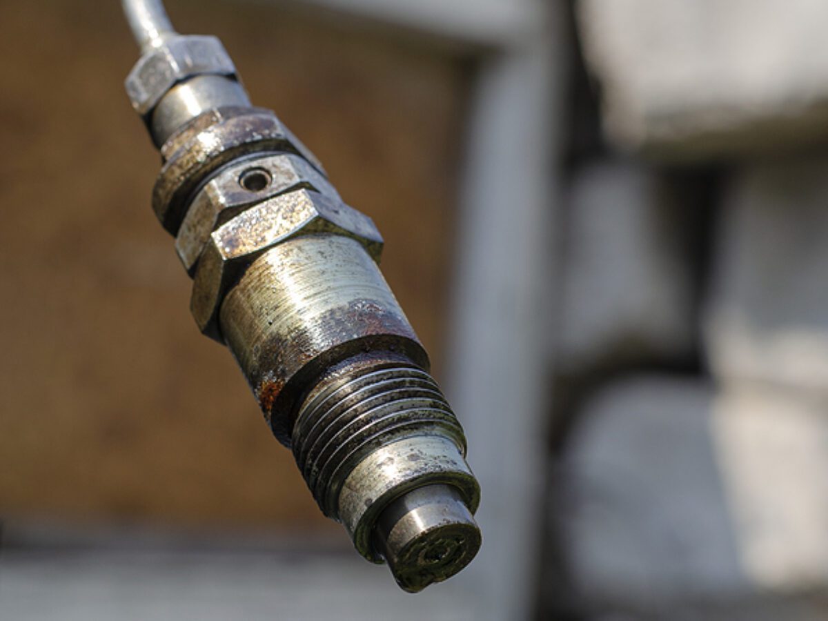 Diesel Fuel Injector With A Drop Of Fuel. Single Fuel Injector O